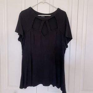 Torrid Cut Out Peplum Top - Size 2